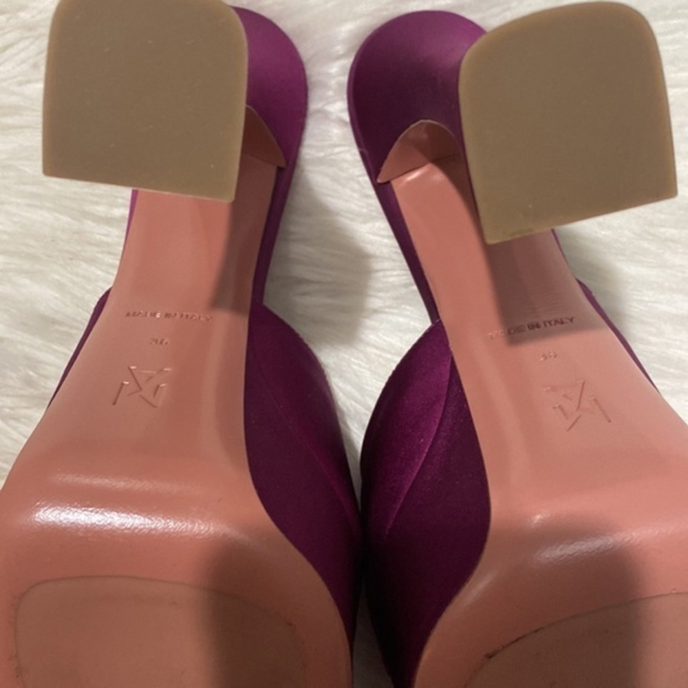 Amina Muaddi‎ Dalida silk satin platform sandal size 36EU - Picture 8 of 12